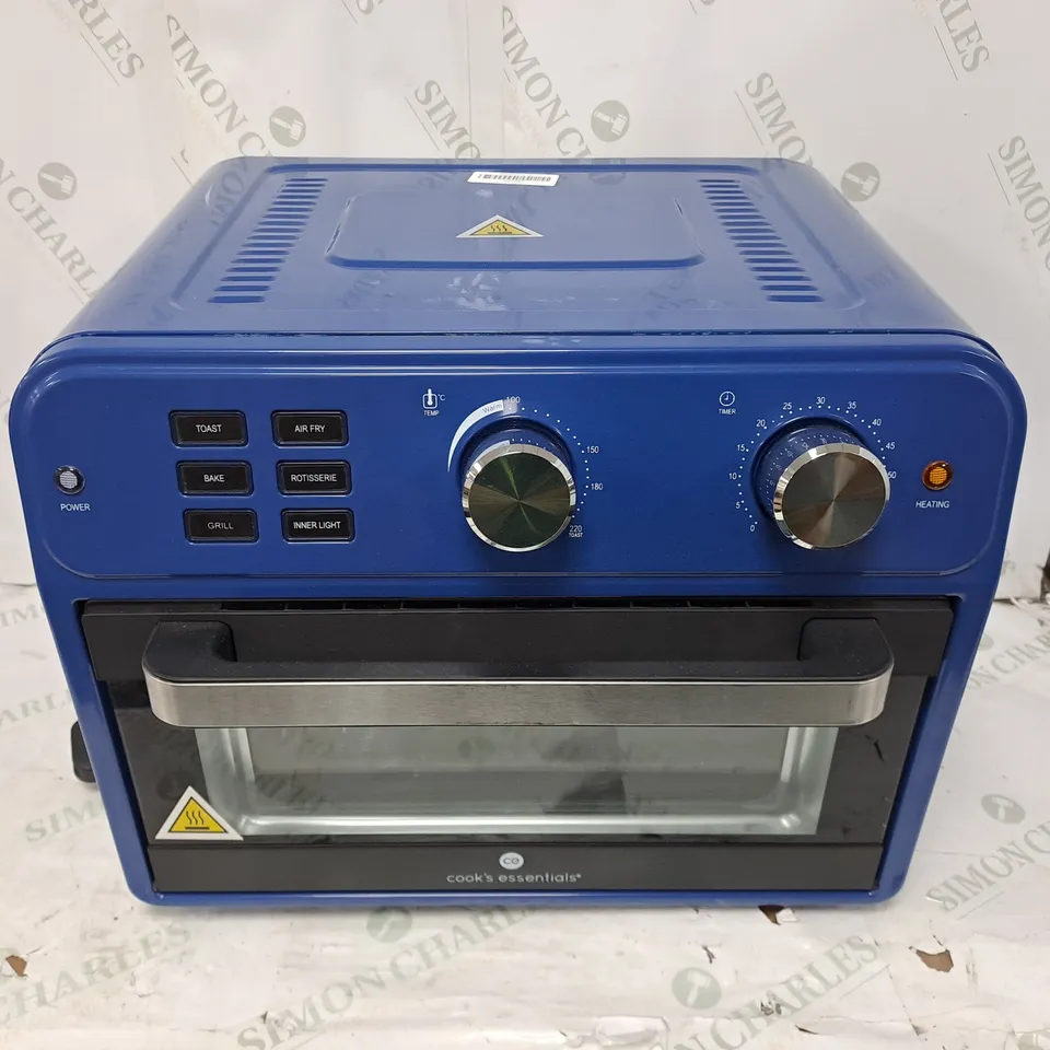 COOK'S ESSENTIAL 21-LITRE AIRFRYER OVEN IN BLUE 