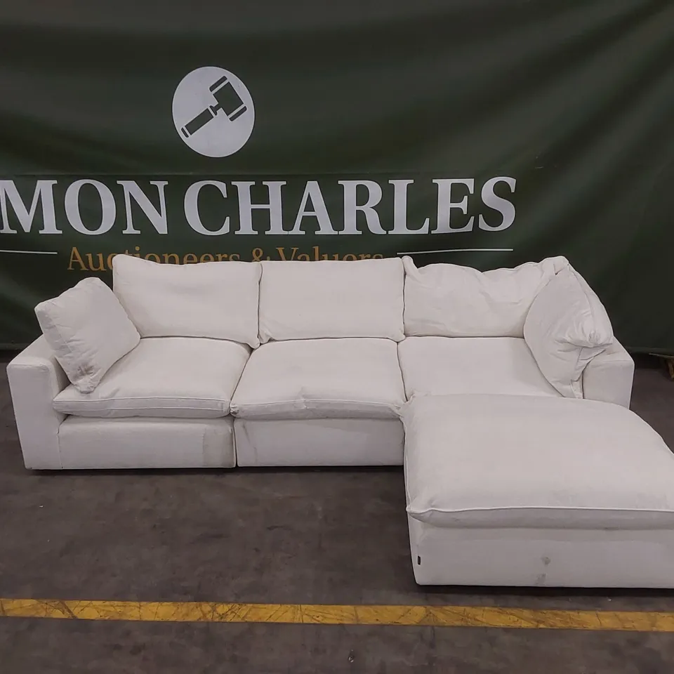 QUALITY DESIGNER MODSOFA FABRIC UPHOLSTERED CORNER SOFA