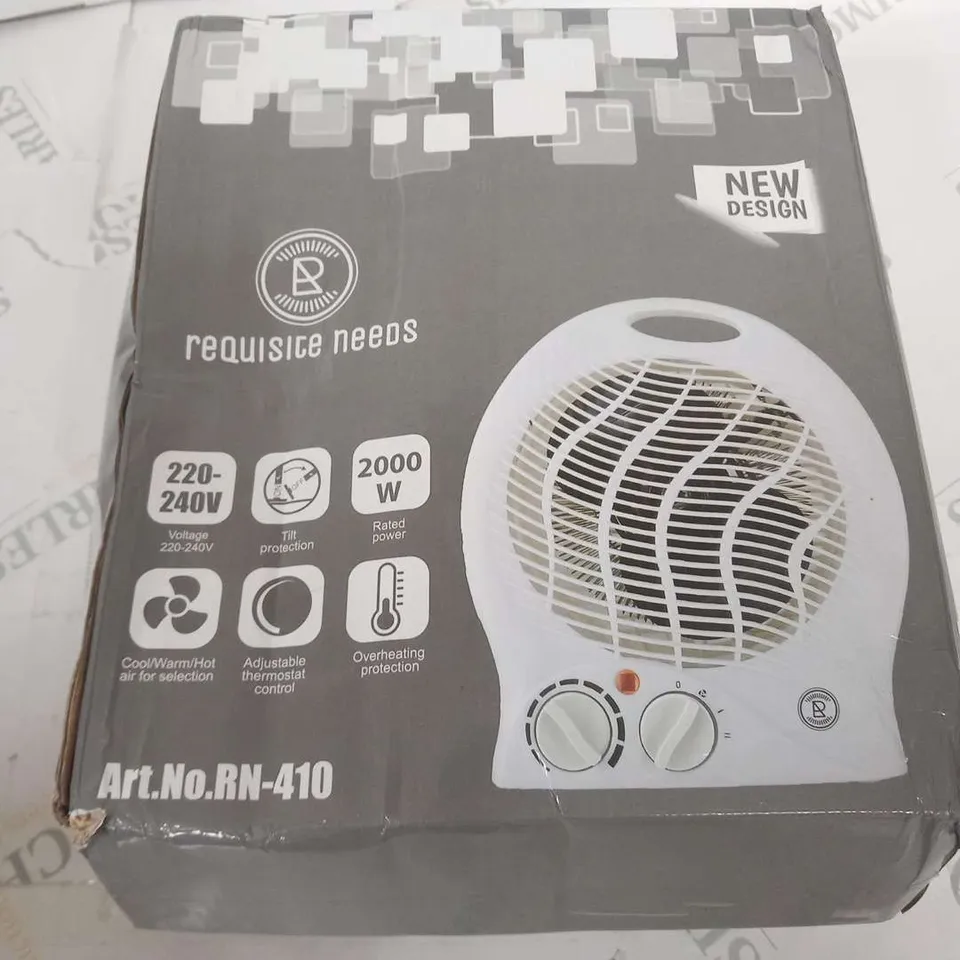 BOXED REQUISITE NEEDS FAN HEATER