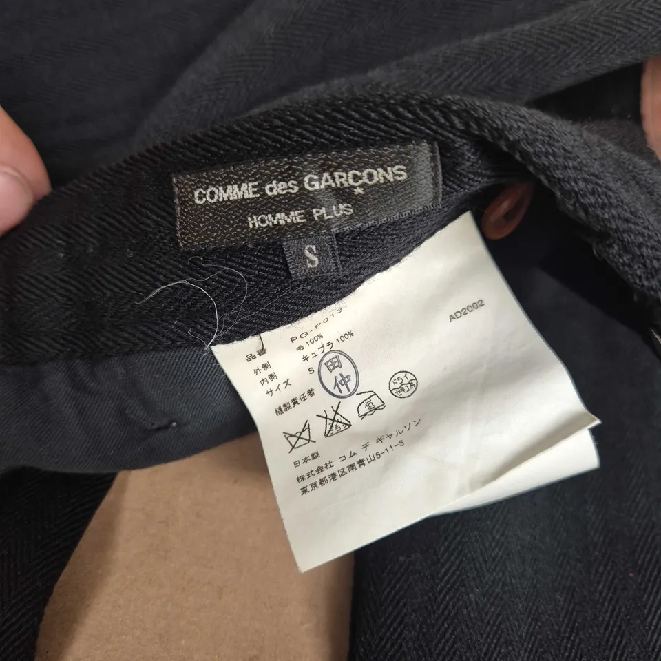 COMME DES GARÇONS HOMME PLUS BLACK TROUSERS - SIZE S