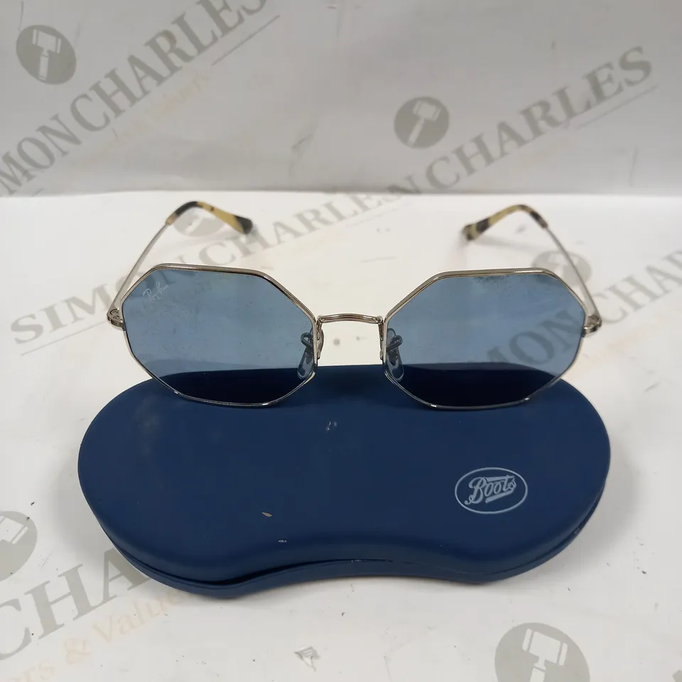 RAY BAN RB 1972 OCTAGON BLUE LENS SUNGLASSES