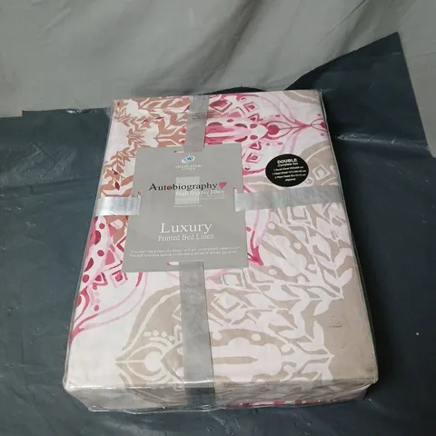 MOON STAR LONDON AUTOBIOGRAPHY LUXURY PRINTED BED LINEN DOUBLE SET