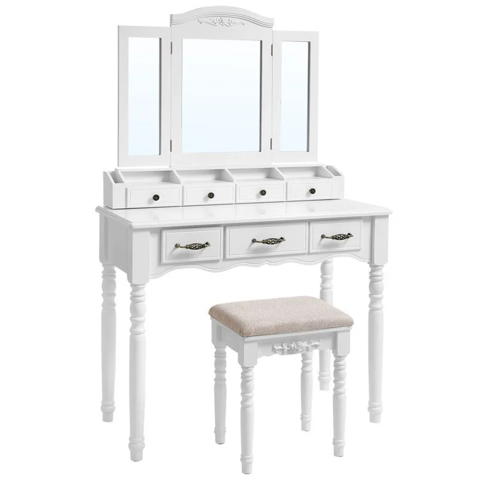 BOXED NARBONNE DRESSING TABLE SET WITH MIRROR (1 BOX)