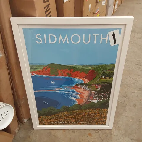 SIDMOUTH BY STEPHEN MILLERSHIP FRAMED PRINT