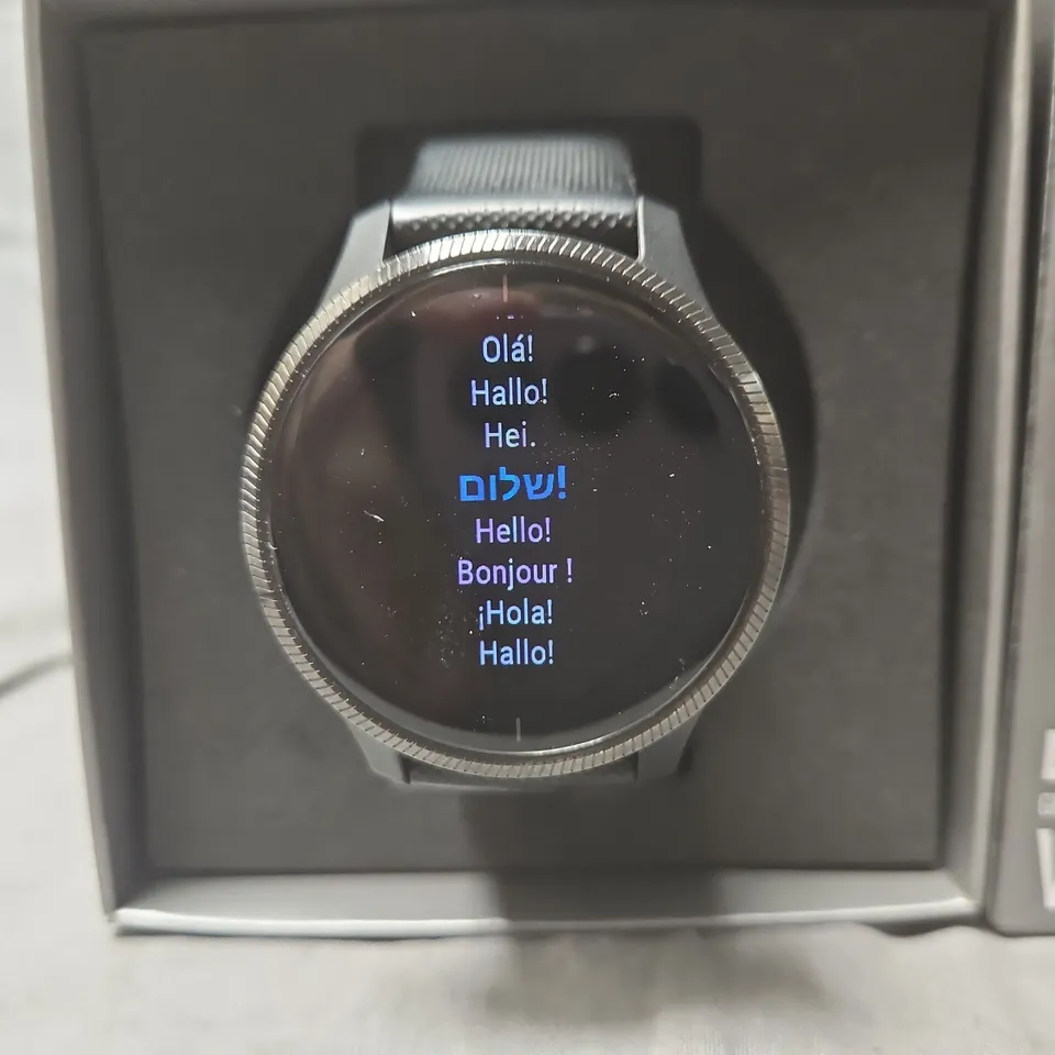 GARMIN VENU GPS AMOLED SMARTWATCH – BLACK (BOXED)