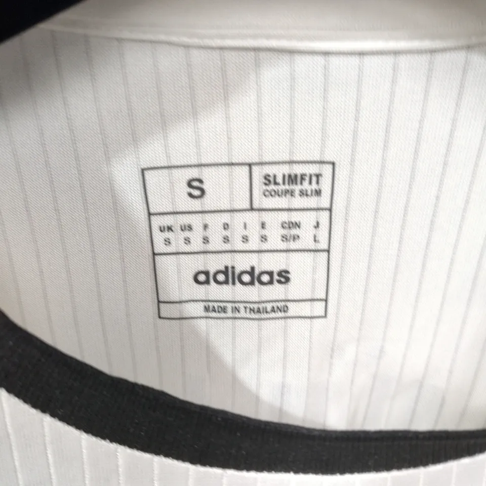 ADIDAS GERMANY NATIONAL TEAM FOOTBALL JERSEY – MÜLLER 13, SLIM FIT, SIZE S (WHITE)