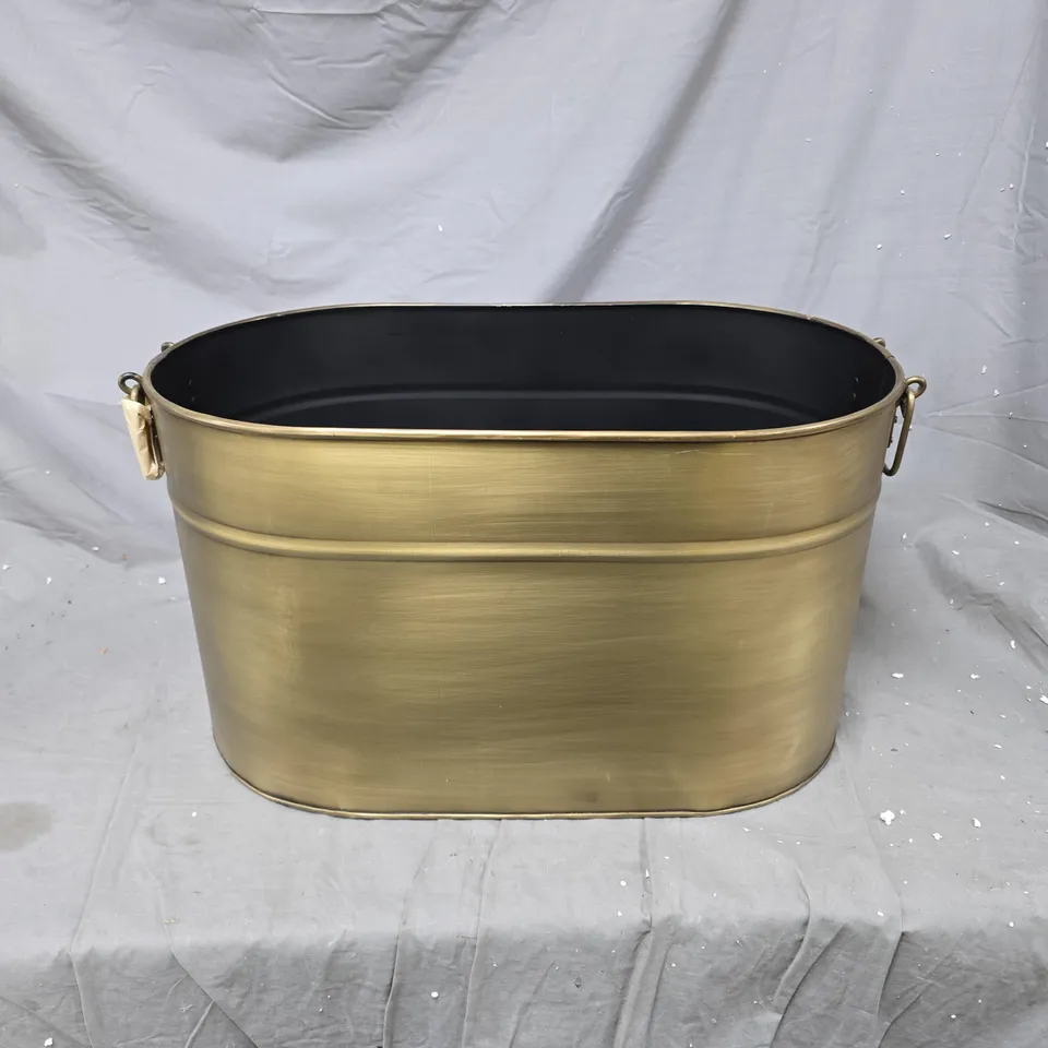 BRASS COLORED PLANTER