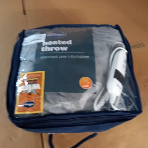 Silentnight heated throw in grey