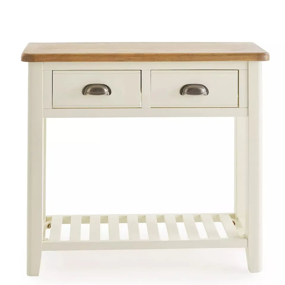 WOODLAND CONSOLE TABLE - WHITE/OAK 
