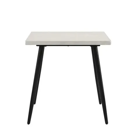 BOXED ZURI 2 SEATER SQUARE DINING TABLE, GREY CONCRETE EFFECT (1 BOX)