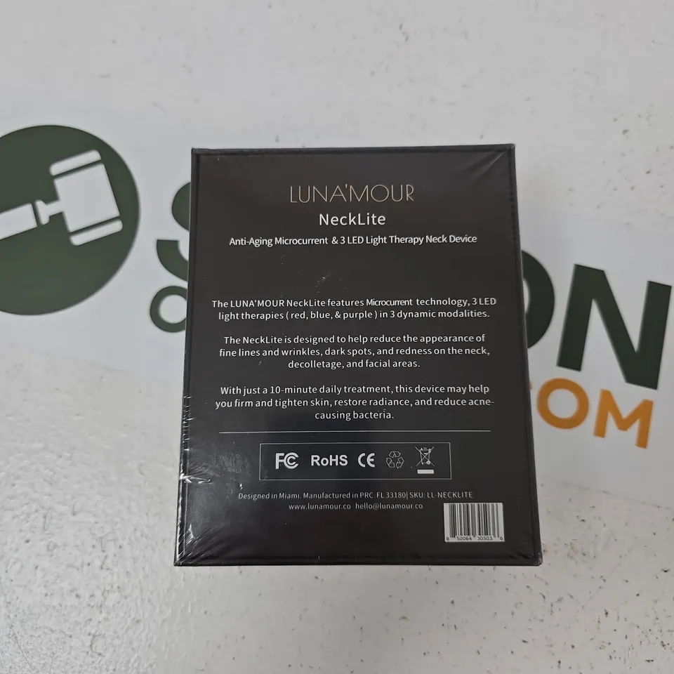 LUNA'MOUR NECKLITE – ANTI-AGING MICROCURRENT & 3 LED NECK THERAPY DEVICE (BOXED)