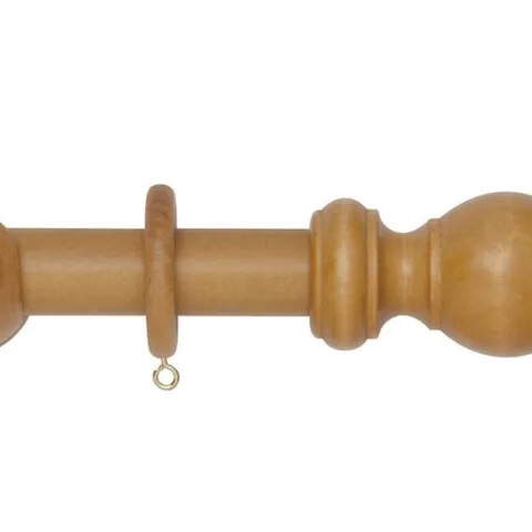 BRAND NEW BOXED WOODLINE 28mm POLE SET LIGHT OAK 180cm // SKU: 10100R/180/LO