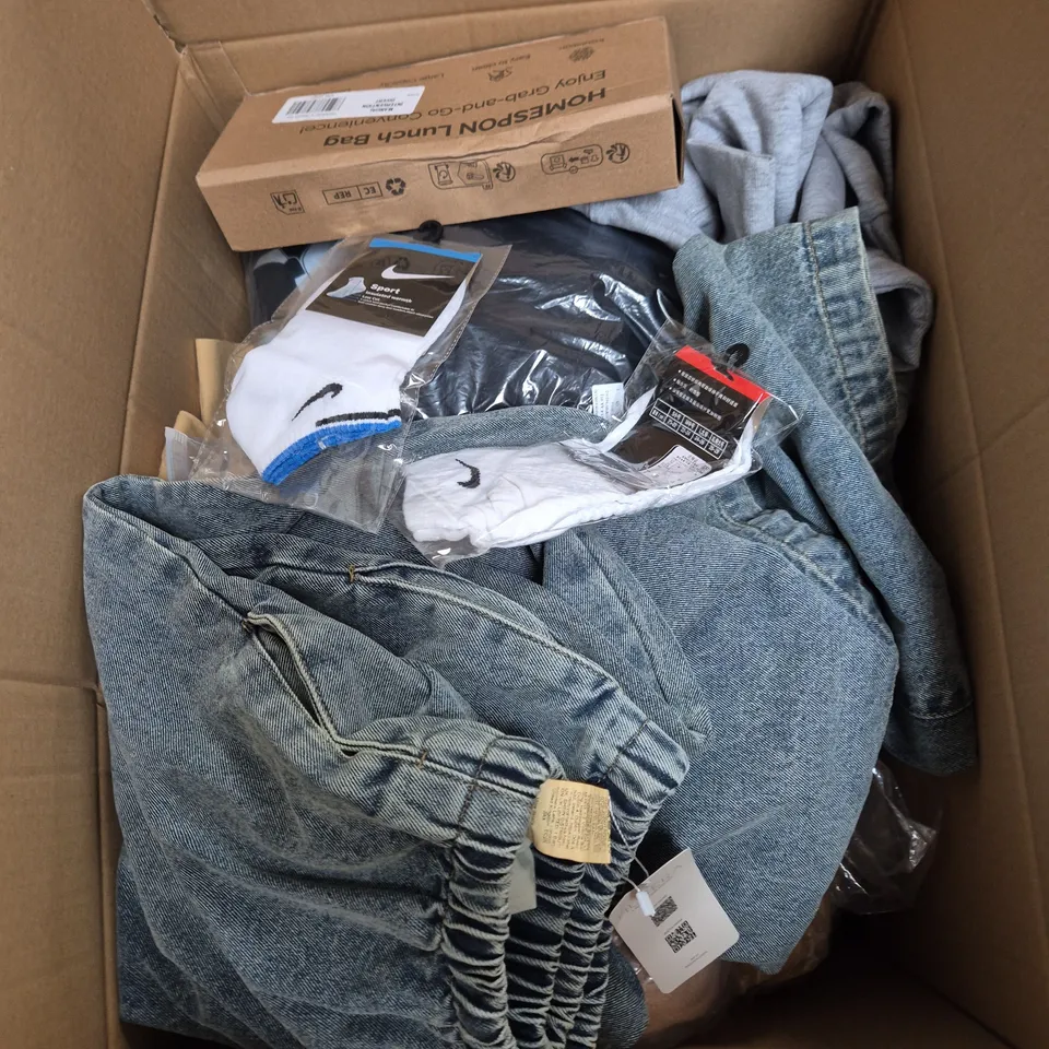 APPROXIMATELY 25 ASSORTED CLOTHING AND FASHION PRODUCTS IN VARIOUS STYLES AND SIZES - COLLECTION ONLY