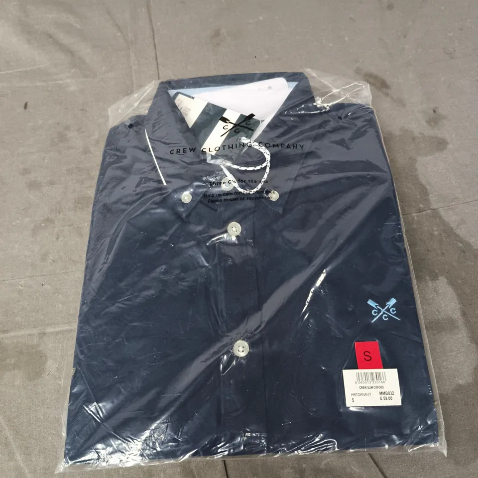 CREW CLOTHING SLIM OXFORD SHIRT – NAVY – UK S