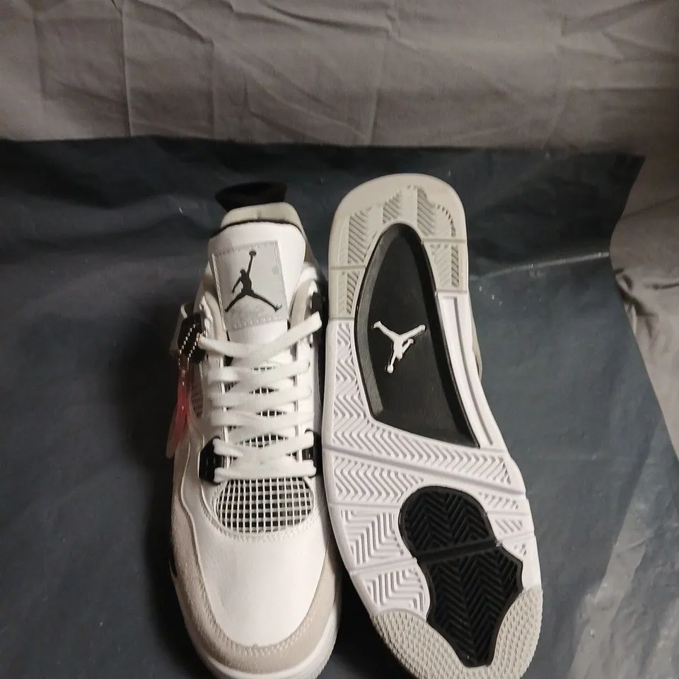 AIR JORDAN  RETRO SNEAKERS – WHITE/BLACK  - SIZE UK11