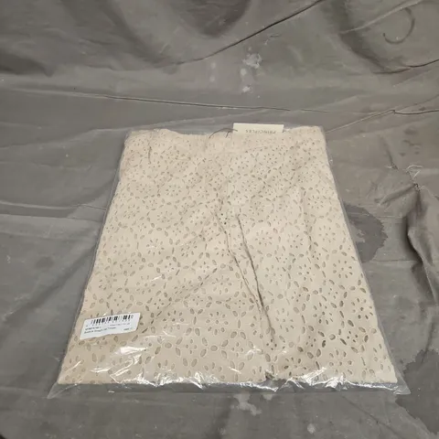 PRINCIPLES BRODERIE STRAIGHT LEG TROUSER IN SAND SIZE 12
