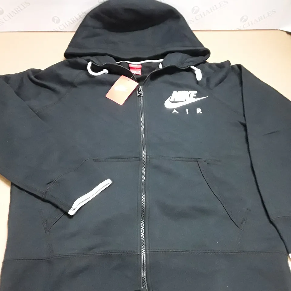 NIKE AIR ZIP THROUGH HOODIE IN BLACK - XL