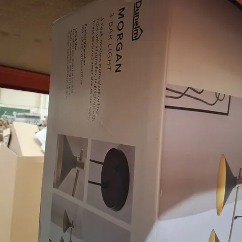 BOXED DUNELM MORGAN 3 BAR LIGHT