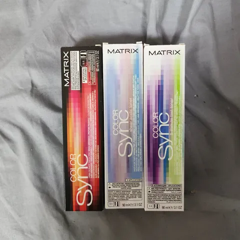 APPROXIMATELY 20 ASSORTED MATRIX SO COLOUR SYNC HAIR COLOURS 