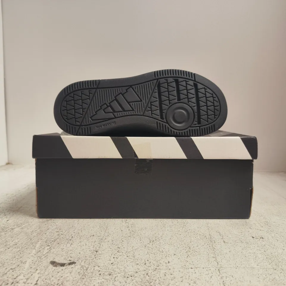 BOXED PAIR OF ADIDAS TENSAUR SPORT 3.0 TRAINERS IN BLACK SIZE UK 2