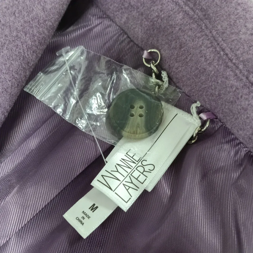 PURPLE WOMEN'S COAT – SIZE M (UK) – CARDIGAN-STYLE OUTERWEAR