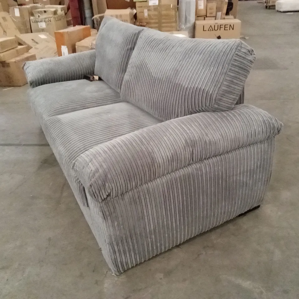AMALFI STANDARD BACK FABRIC 3 SEATER SOFA - CHARCOAL RRP £579