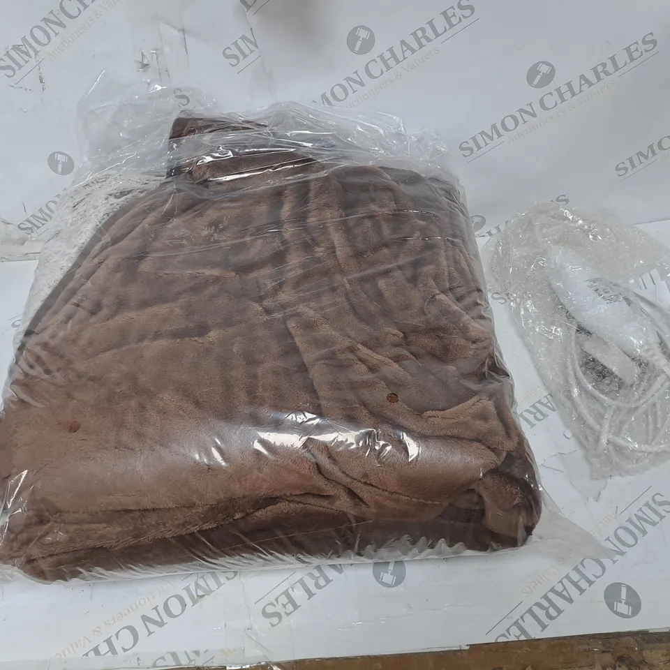 COZEE HOME LUXURY HEATED BLANKET - NEUTRAL/BROWN