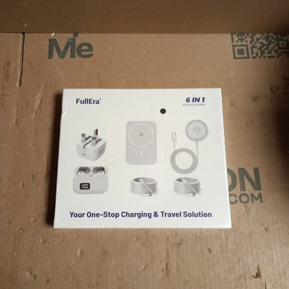 FULLERA 6-IN-1 TRAVEL CHARGING & POWER BANK KIT