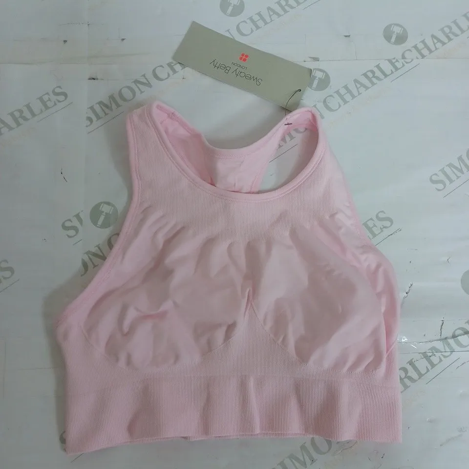 SWEATY BETTY STAMINA WORKOUT BRA IN PINK - LARGE