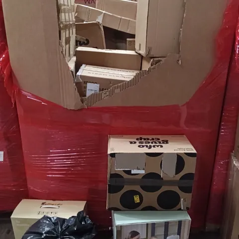 PALLET OF ASSORTED HOUSEHOLD GOODS AND PRODUCTS TO INCLUDE; BOTTLE WASHER KLEAN PAL PRO,BABY PLAY MATT'S, STEAM CLEANER 