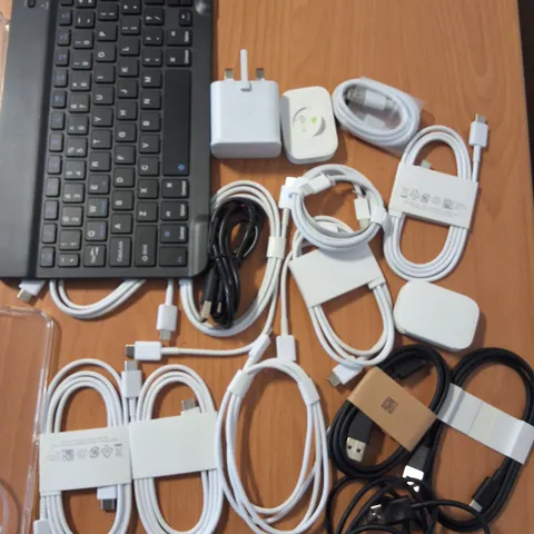 LOT OF ASSORTED MOBILE PHONE ACCESSORIES TO INCLUDE CABLES, CHARGERS, COVERS AND SCREEN PROTECTORS 