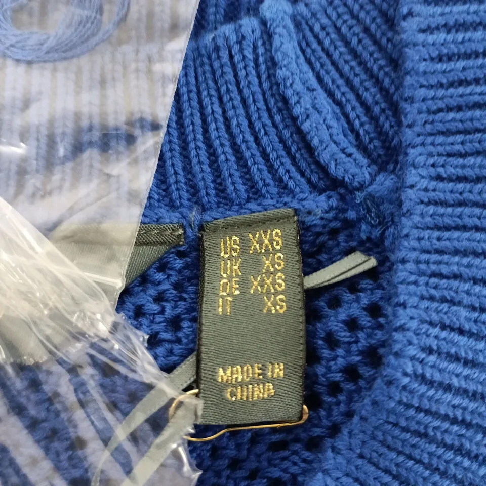 RUTH LANGFORD FASHION KNIT SWEATER – BLUE, WOMEN'S XS