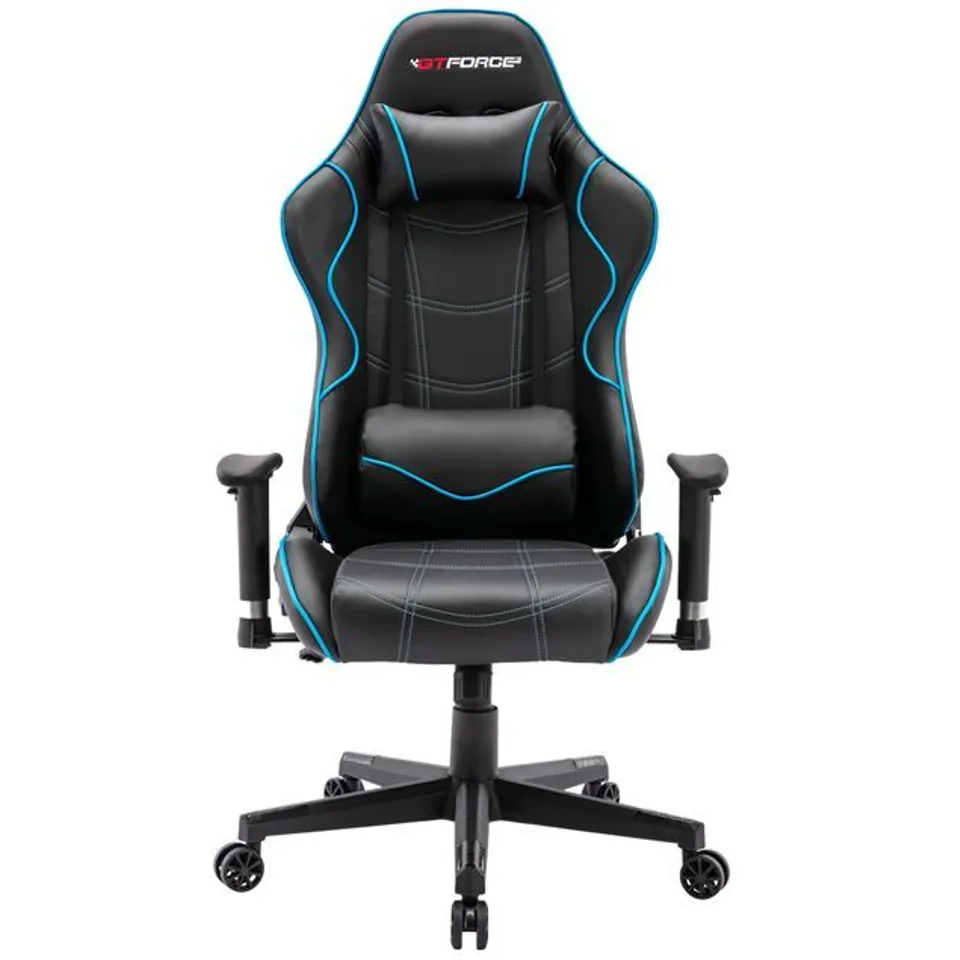 BOXED GT FORCE EVO 2 RACING SPORTS OFFIC3 CHAIR IN BLACK/BLUE