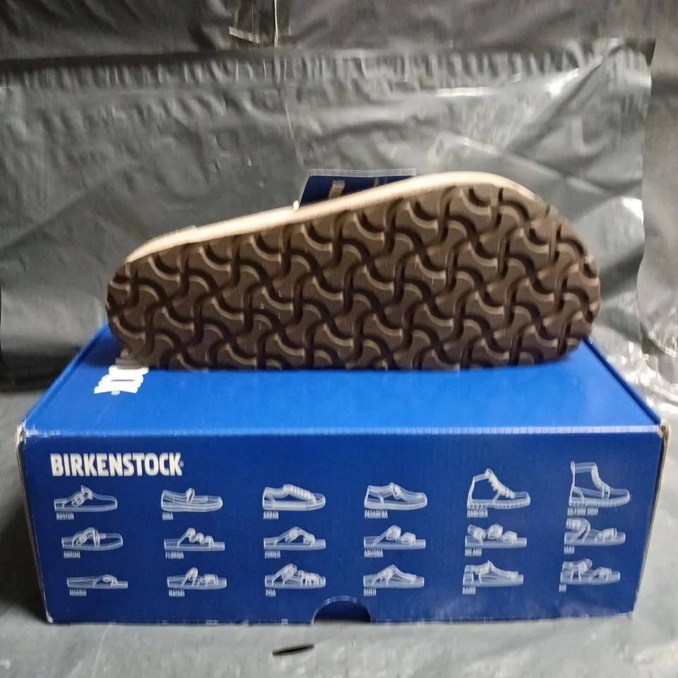 BIRKENSTOCK MOCCASIN-STYLE SLIP-ON SHOES – TAUPE SUEDE SIZE 7