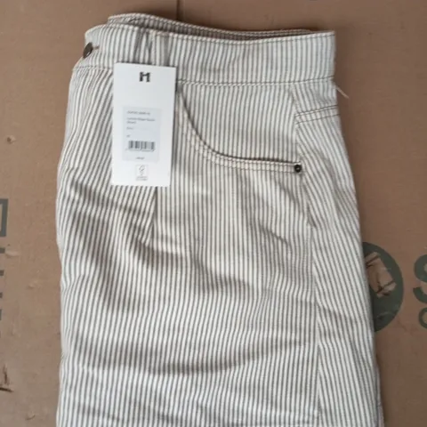 HUSH LARISSA STRIPE DENIM SHORTS IN ECRU SIZE 16