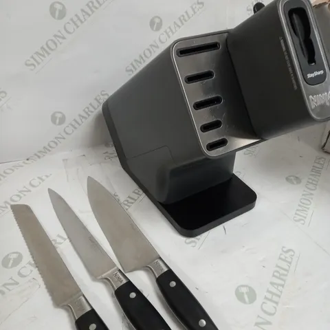 BOXED NINJA FOODI STAYSHARP KNIFE BLOCK WITH INTEGRATED SHARPENER K32005UK