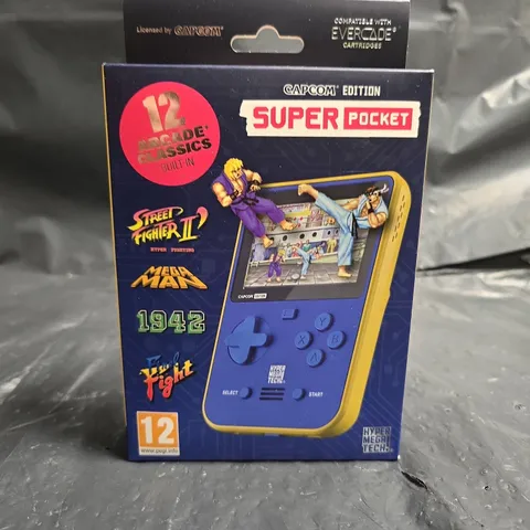 SEALED EVERCADE CAPCOM EDITION SUPER POCKET HANDHELD CONSOLE – BOXED