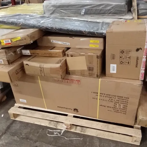 PALLET OF ASSORTED INCOMPLETE DESIGNER FURNITURE AND FURNITURE PARTS