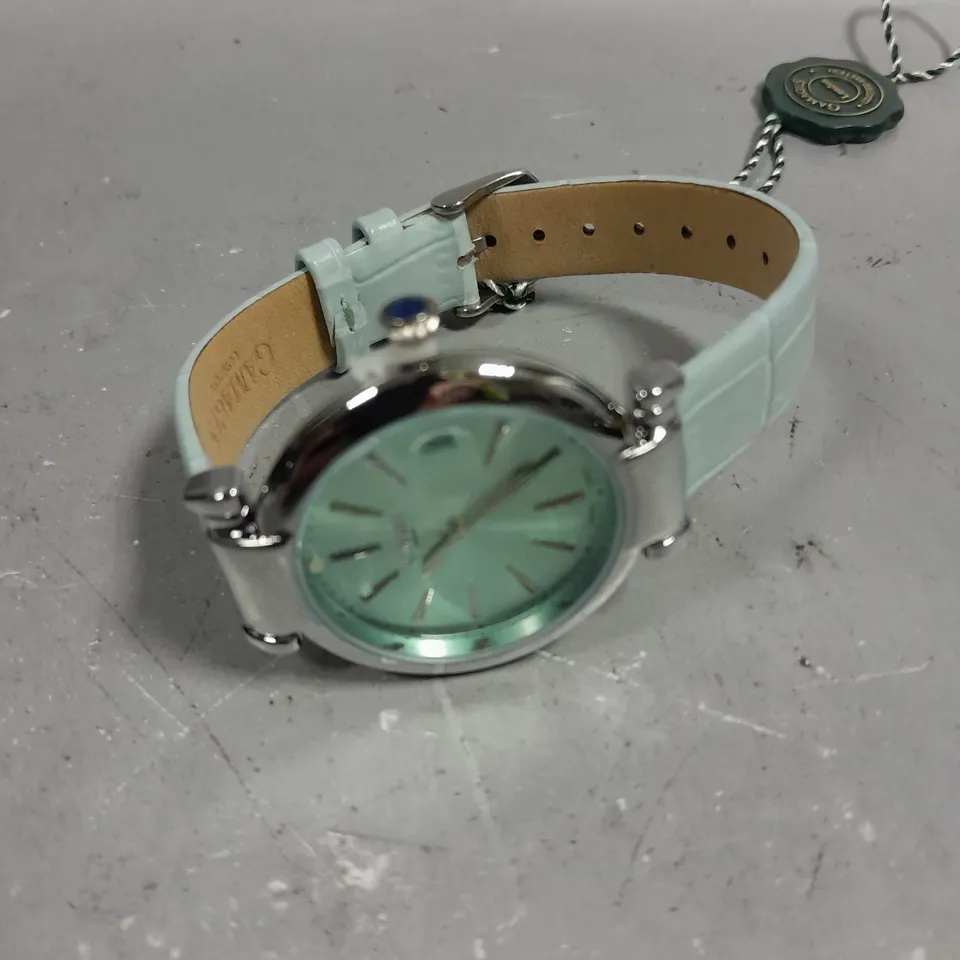 GAMAGES LONDON LADIES STARLIGHT DIAMOND STEEL BLUE DIAL WATCH 