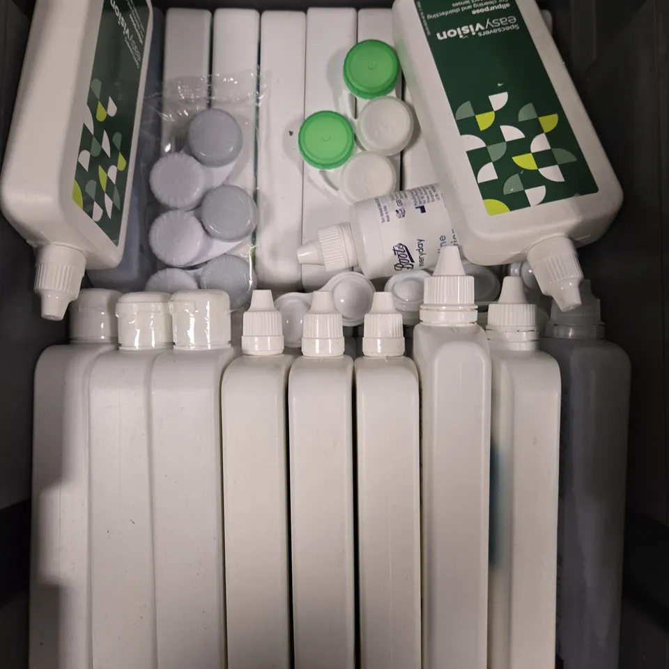 APPROXIMATELY 25 ASSORTED CONTACT LENS SOLUTION PRODUCTS - COLLECTION ONLY 