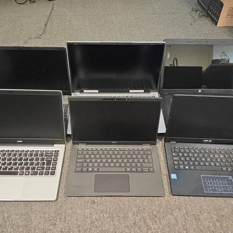 LOT OF 6 ASSORTED LAPTOPS TO INCLUDE HP, ASUS AND FUSION