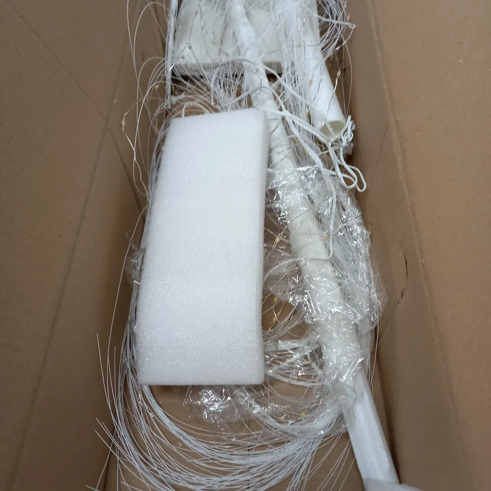 BOXED ALISON CORK PRE-LIT CASCADING GLITTER WHITE WILLOW TREE - COLLECTION ONLY