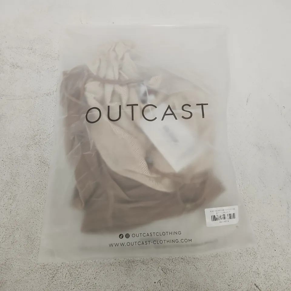 BAGGED OUTCAST AUBRI SHORTS IN BROWN - SMALL