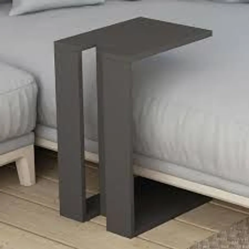BOXED MUJU MODERN C SHAPE TABLE - ANTHRACITE 