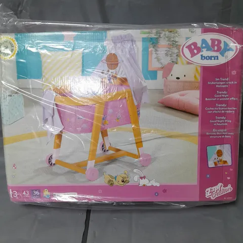 BOXED BABY BORN GOOD NIGHT BASSINET