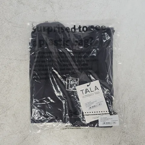 BAGGED T/ALA 365 RIB LOGO RACER VEST IN BLACK SIZE MEDIUM