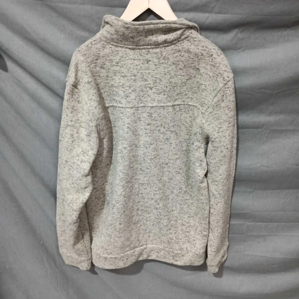 MOUNTAIN WAREHOUSE GREY MARL FLEECE JACKET – ZIP FRONT, UK L (L/G)