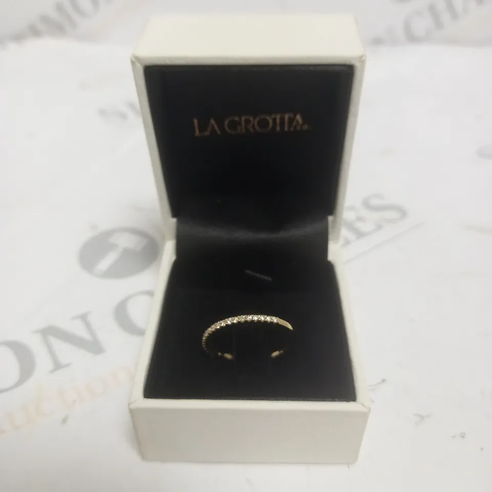LA GROTTO HALF BAND PAVE RING 