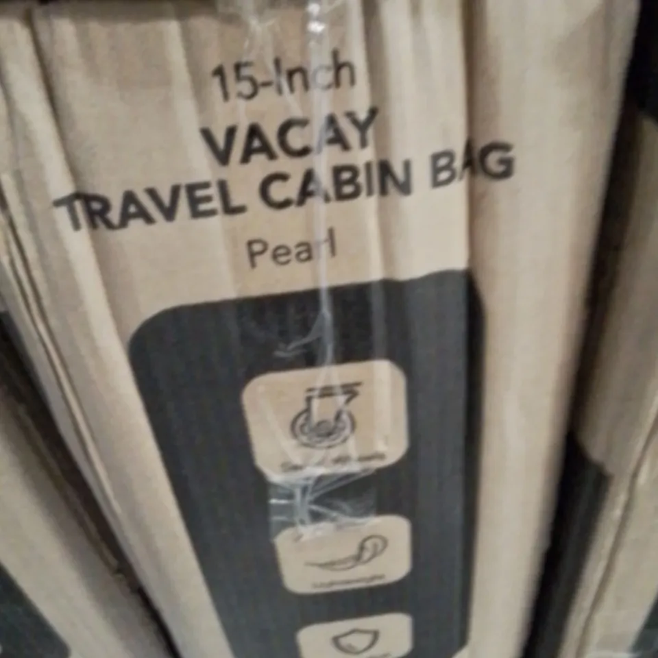 BOXED LUGG 15INCH VACAY TRAVEL CABIN BAG PEARL