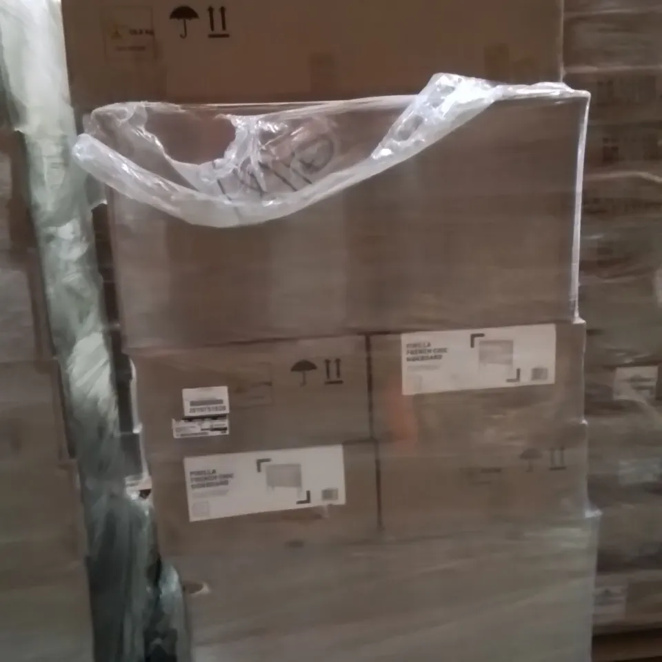 PALLET CONTAINING A LARGE QUANTITY OF BRAND NEW PINILLA FRENCH CHIC SIDEBOARDS 